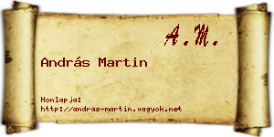 András Martin névjegykártya